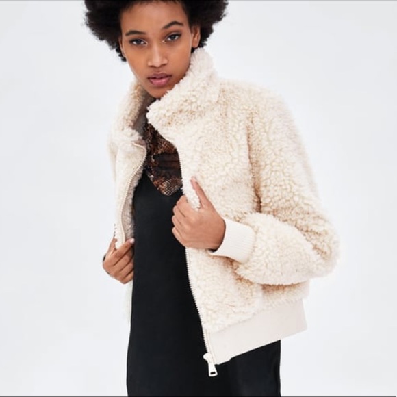 zara teddy bomber